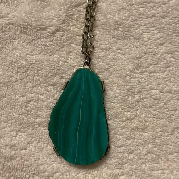 Blue stone long necklace - Picture 2 of 3